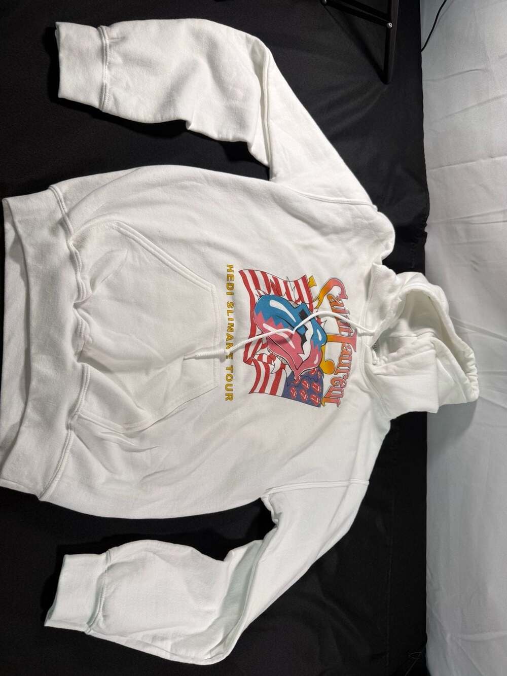 Saint Laurent Hedi Slimane Tour Hoodie White